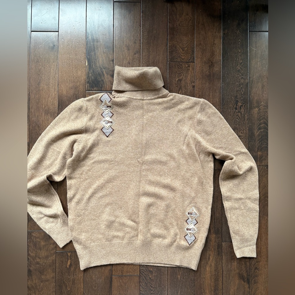 women’s vintage Tan Turtleneck Sweater